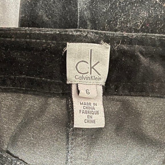 Calvin Klein CK 4 Pocket Wide Leg Black Velvet Jeans : Size 6 : Never Worn - Picture 3 of 3